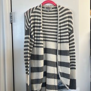 Grey and White Cardigan